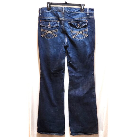 Tommy Hilfiger Freedom Bootcut Denim Blue Jeans Flap Pockets 14R 14 - Picture 2 of 4
